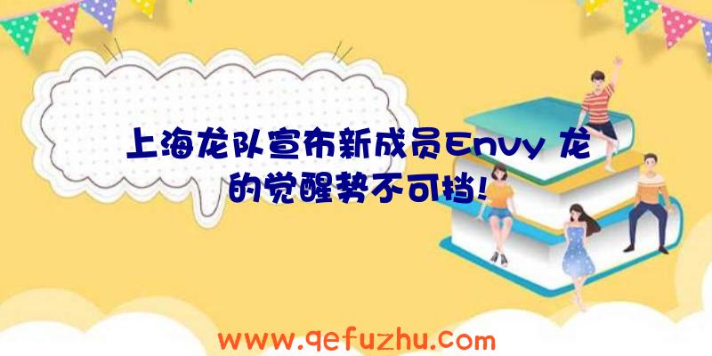 上海龙队宣布新成员Envy